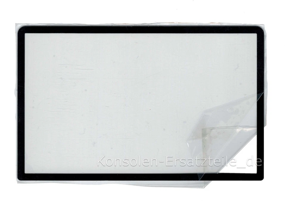 3DS XL Fenster Glas, Plastik Acrylglas Scheibe für Display oben, Rahmen schwarz