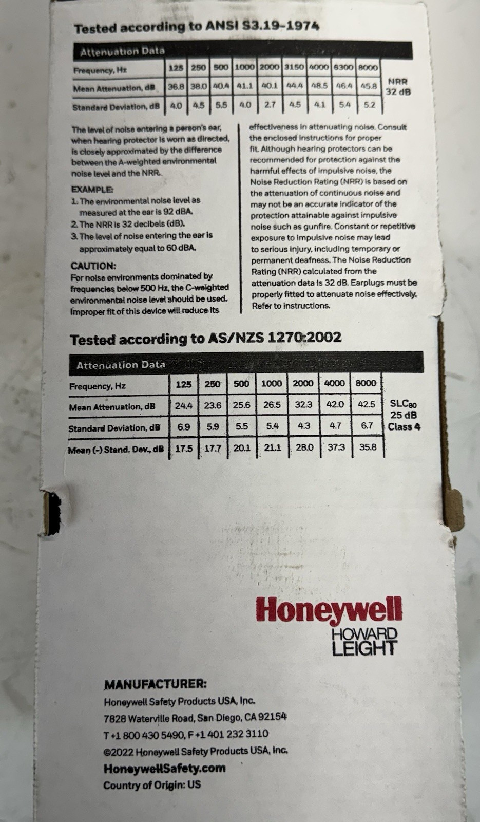 Howard Leight LL-1-D Laser Lite Uncorded Disposable Earplugs (500 PAIRS)