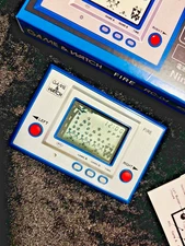 Nintendo Game & Watch Fire Silver Electronic battery operated vintage gift watch