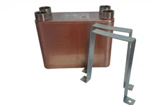 100 Plate Water to Water Brazed Plate Heat Exchanger 1 1/4" FPT Ports w/ Bracket