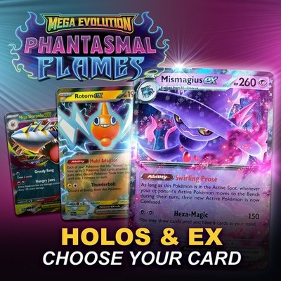 Pokémon Phantasmal Flames Base Set Holo, Reverse, EX Singles | Free Shipping
