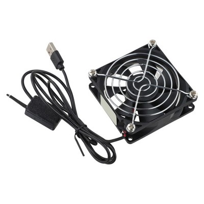 Compact USB Cooling Fan with Adjustable Speeds for Overheating Devices