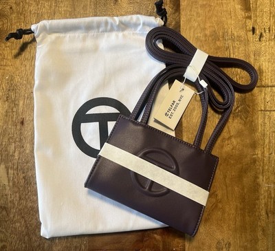 Telfar TF-012-EGGP-S Small Crossbody Shopping Bag Eggplant 810064881787| 