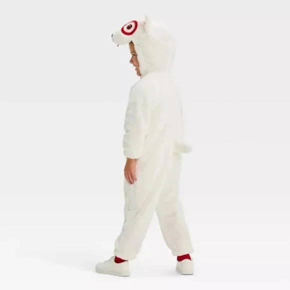 Toddler Boys Girls Plush Bullseye Puppy Hooded Jumpsuit 18-24M Halloween Costume - Image 2 of 3