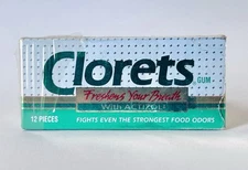 Vintage 1994 Adams CLORETS Mint Gum Pack SEALED candy container PARTIAL