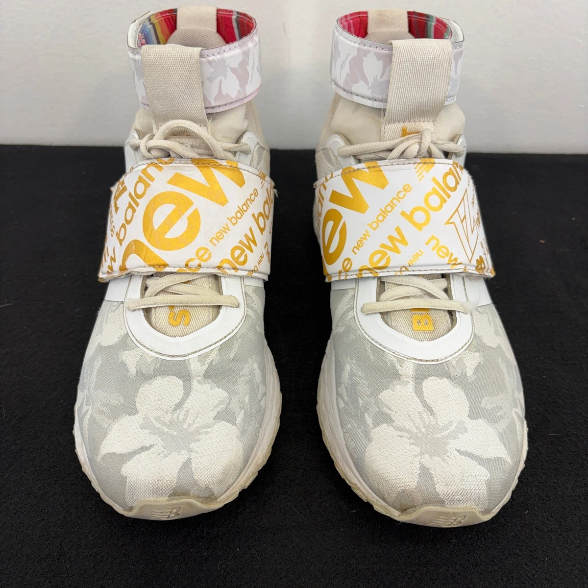 New Balance Lindor 1 Men\'s Size 7.5 Baseball White Gold Floral TLINDWT Shoes NEW BALANCE YOUTH FRANCISCO LINDOR BASEBALL CLEATS... | Depop main image 2