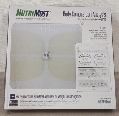 NutriMost BC-10 Wireless Smart Scale Body Composition Analysis Ships For Free!