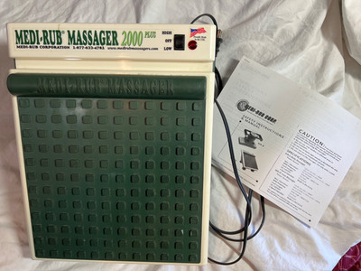 Medi-Rub Massager 2000 Plus 2 Speed Vibrating Foot Massager MR-3F Made In USA