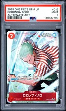 2025 One Piece JP Roronoa Zoro OP14-015 Alternate Art PSA 9 Mint