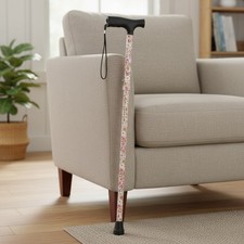 Adjustable 33"-37" Folding Cane for Men  Women   Supports 250 lbs, Non-Slip