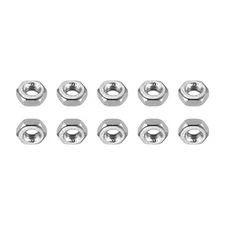 100Pack M2x0.4mm Hex Nuts Carbon Steel Nickel Plated Hexagon Nuts Silver Tone