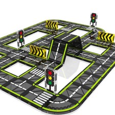 Magnetic Tiles Road Set, Magnetic Building Blocks for Toddler Kids, Montessor...