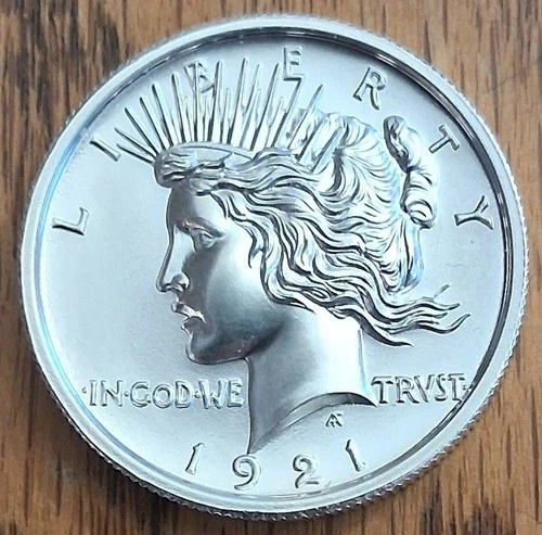 1921 PEACE DOLLAR Tribute 1 oz .999 Ultra High Relief SILVER ROUND / COIN