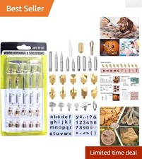 28-Piece Wood Burning Tips Set for Pyrography DIY Crafts Brass Screw-ons
