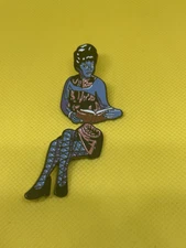 SET OF 2 Beetlejuice Lady Enamel Lapel Pins Retro 80s Horror Movies Badges Gifts