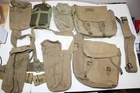 WW2 Era British Field Gear Army Military Canvas Backpack Belt Ammo Pouch Set B