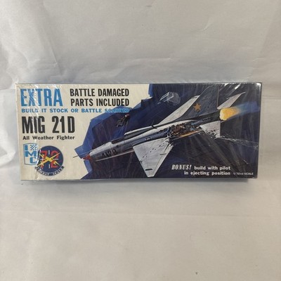 IMC 1:72 MiG 21D Build it stock or battle damaged, Vintage Kit 486-100, Sealed