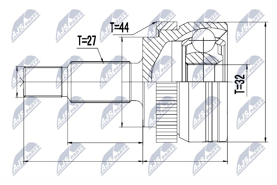 JOINT KIT DRIVE SHAFT NPZ-RE-047 FOR RENAULT F3R769/768/742/729/728 2.0L 4cyl - Image 4