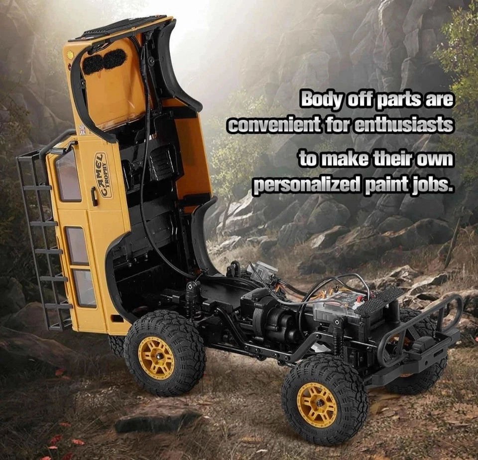 FMS 1:24 FCX24M Land Rover Camel Trophy Edition RTR FMS12482RTRYL - CAJA ABIERTA  Foto 3 de 3