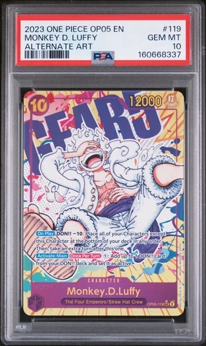 8337 Monkey D. Luffy 2023 One Piece Awakening New Era #OP05-119 Alt Art PSA 10