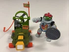 1988 TMNT Vintage Cheapskate Ninja Turtles Skateboard 100% Complete WORKS! + Fig