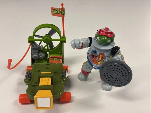 1988 TMNT Vintage Cheapskate Ninja Turtles Skateboard 100% Complete WORKS! + Fig