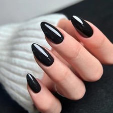 Fingern&auml;gel zum Aufkleben schwarz 24 St&uuml;ck