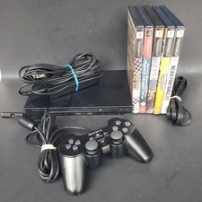 Sony PlayStation 2 PS2 Slim SCPH-70012 w/ Controller Memory Card  5 CIB Games