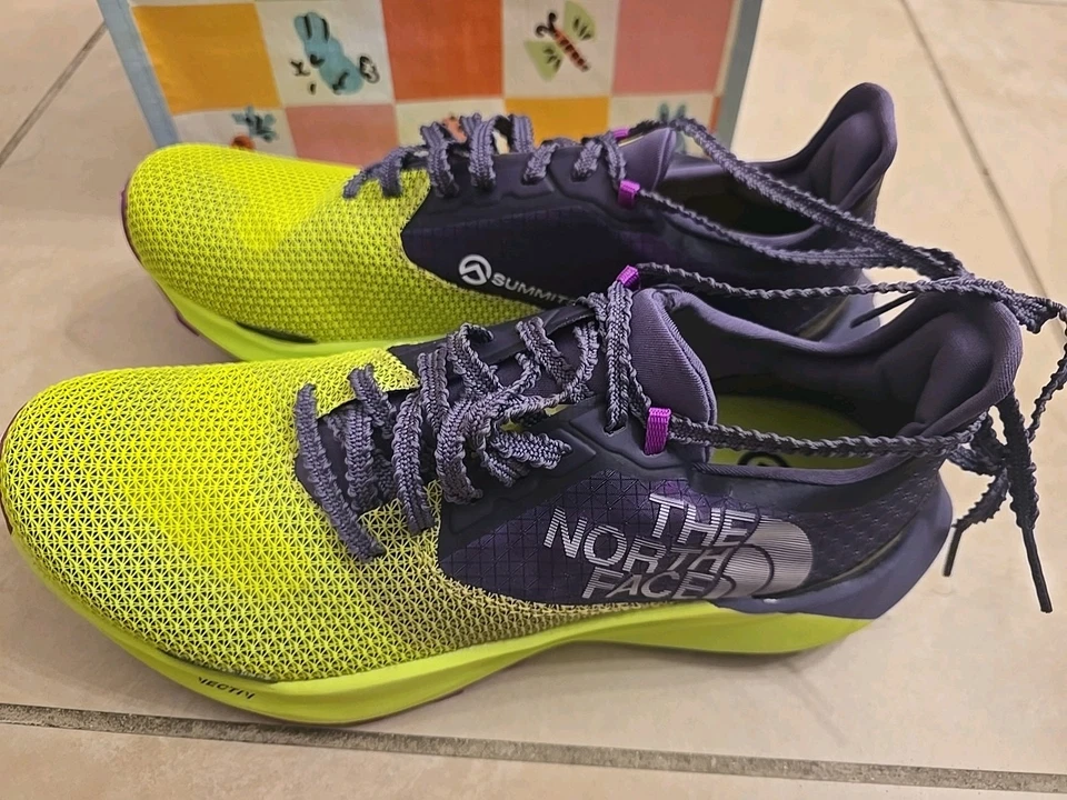 The North Face Vectiv Summit Serries Sneakers Women Size 9 Purple And Yellow - Image 3 of 4