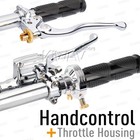 KiWAV chrome forward hand control w/ throttle clamp 1