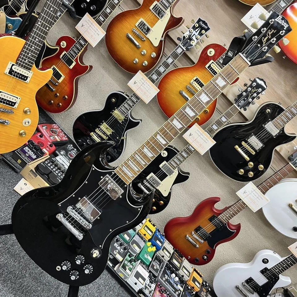 BURNY by FERNANDES 超级 SG 型黑色电吉他 日本使用 — 第 2/4 张图片