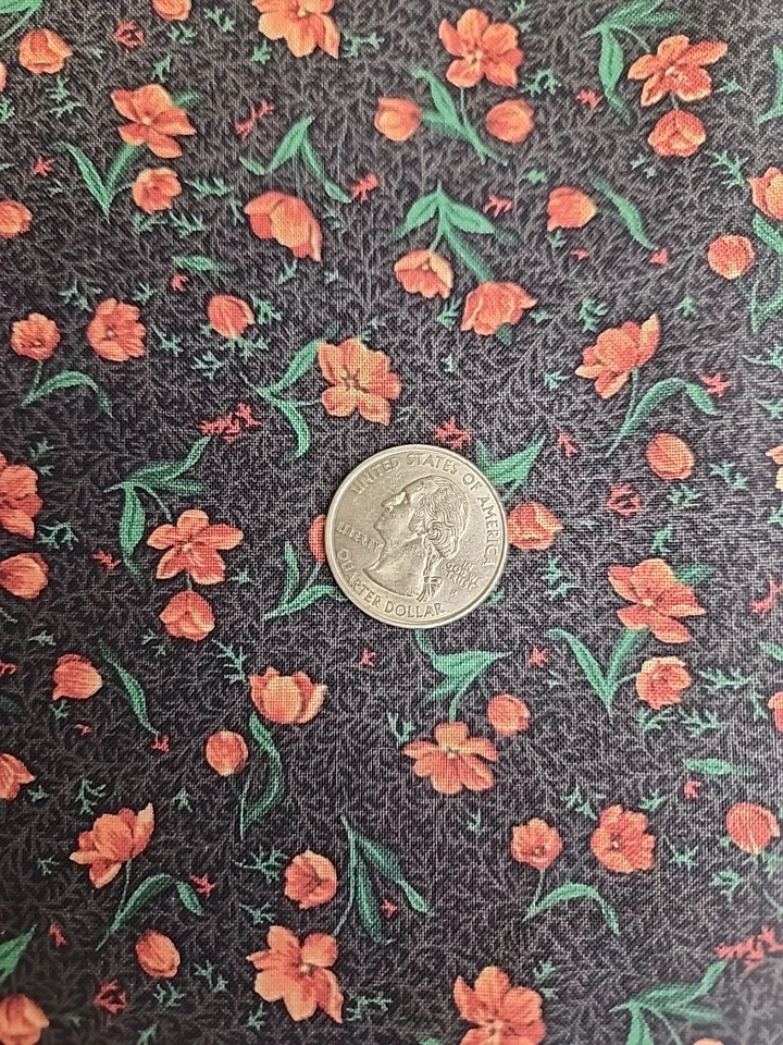 De Colección Cranston VIP Estampado Funciona Floral CALICO Azul Floral Cottagecore 4.4 Yardas Foto 3 de 4