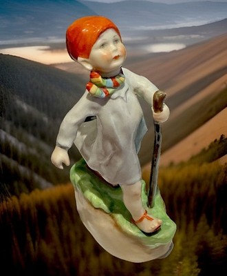 Royal Worcester Thursdays Kind Tage der Woche Serie Mädchen Wanderer