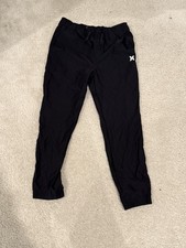 Hurley Boys Jogger Pants Black Size 14/16 Elastic Waist Drawstring Tapered Leg