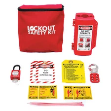 Zing 7675 Portable Lockout Kit, Filled, Canvas, Red