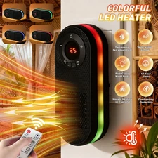 Electric Portable Plug in Space Heater 1000W Small Ceramic Air Fan Low Energy US