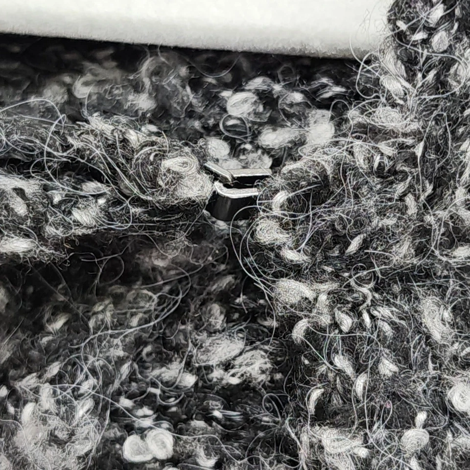 Suéter Elle Mujer Talla XL Negro Mármol Manga Larga Puño Difuso Cárdigan Gancho Foto 2 de 4