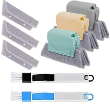 Window Groove Cleaning Brush Magic Window Track Cleaner Tool Set 3 Groove Gap Cl