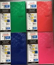 Five Star 4 Pack Spiral Notebooks 1 Subject 100 sheets college ruled digi camo