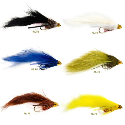 12 Conehead Bunny Muddler with Rubber Leg /Conehead Zuddler Streamer Fly Fishing