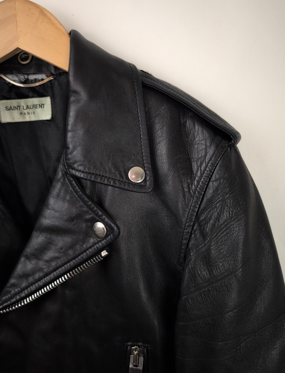 SS13 SAINT LAURENT PARIS Men's Sz S IT46 L01 Leather Double Rider