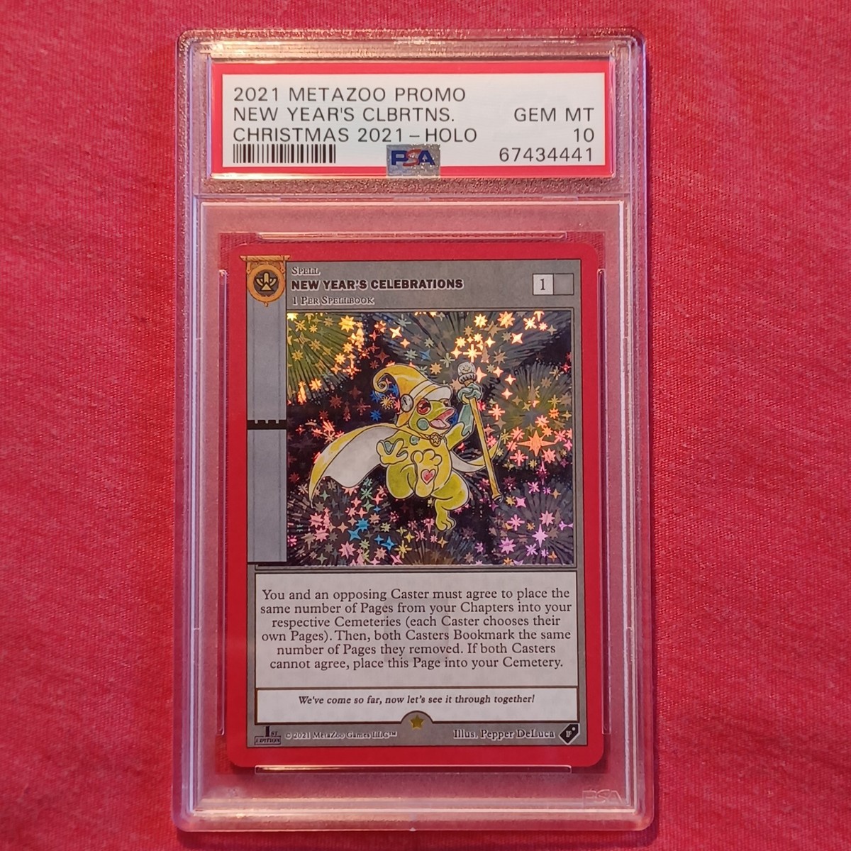zoo new year’s celebrations psa10 Metazoo Christmas Promo: New Year's Celebrations Holo 1st Edition