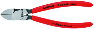 Knipex 72 51 160, 6 1/4'' Diagonal Cutters for Fiber Optics