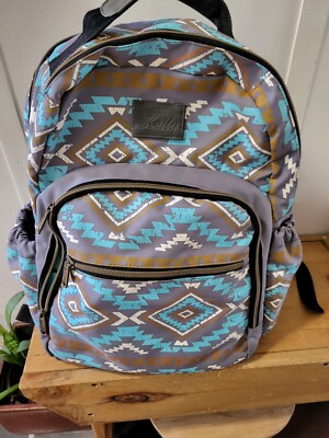 Kelty Colorado Southwest Aztec Gray Turquoise Backpack Diaper Bag Padded Tablet