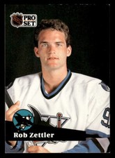 Rob Zettler 1991 Pro Set French #330   San Jose Sharks
