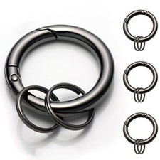 Keychain Trigger Buckle Kit Spring O Ring Round Circle Carabiner Hooks Clip, ...