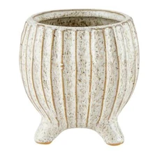 Flora Bunda Small Ceramic Pot, 3.5 inch H, Decorative Pottery - Pack of 4