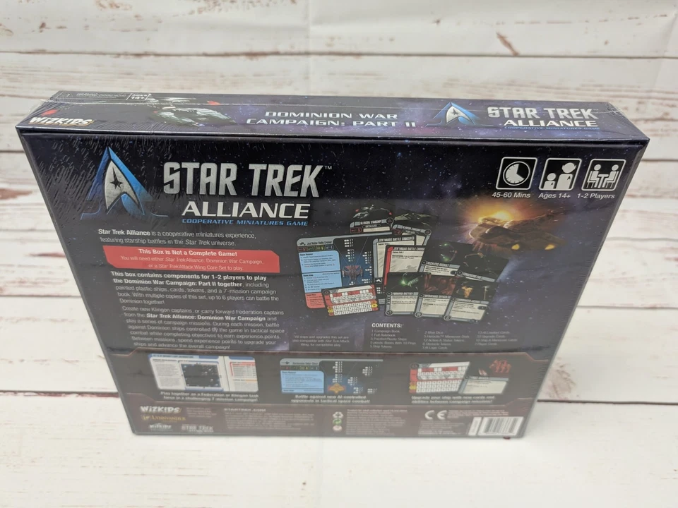 Игра Star Trek Alliance Dominion War Campaign Part II Cooperative Miniatures новая из старых запасов - Изображение 3 из 4