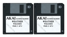 Akai S1000 / S3000 Set of Two Floppy Disks WEATHER V61065