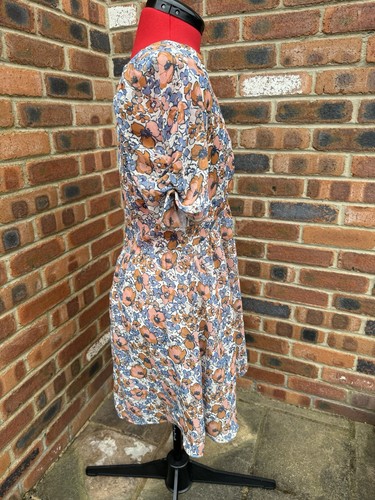 Gorgeous Top Shop Short Tea Dress Multi-coloured Floral Poppy Print 16 BNWOT - Picture 2 of 10